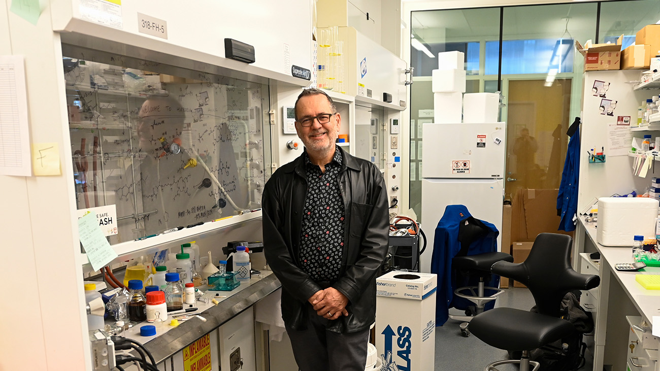 Jeffrey Hubbell in his UChicago Lab