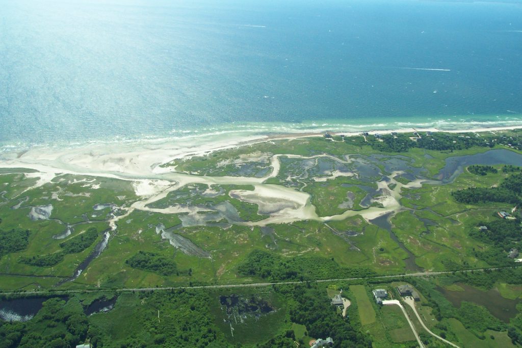 Great Sippewissett Marsh aerial view. Credit: Daniel Buckley