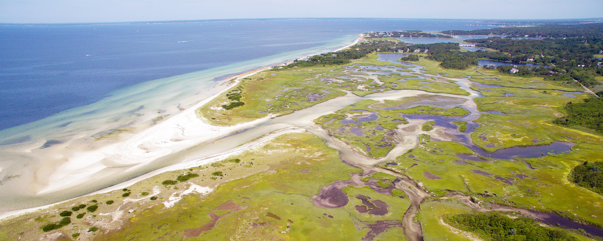 Photo: Aerial of Great Sippewissett Marsh in 2015. Credit: Rhys Probyn