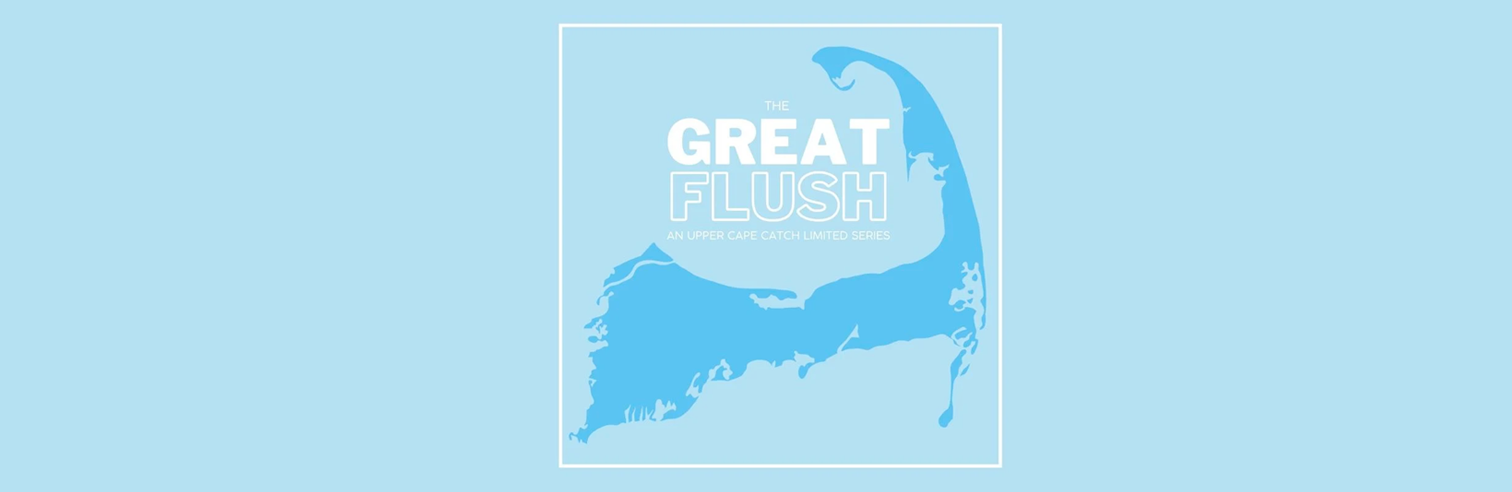 The logo for The Great Flush podcast