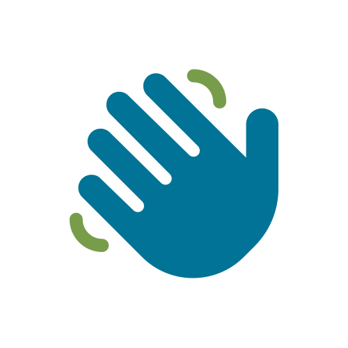 Waving hand icon