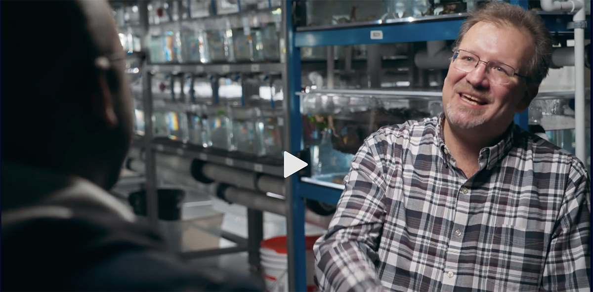 A screenshot from the Human Footprint episode featuring Marko Horb and the NXR.