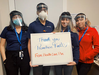 A note of thanks from medical staff at HealthCare Plus, Chicago.