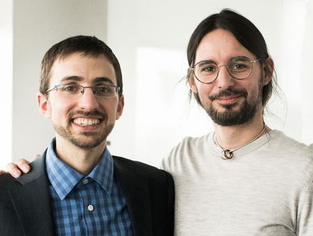 Alon Shaiber of Cornell Weill Medicine, left, and A. Murat Eren (Meren) of University of Chicago and the MBL. Photo courtesy of Meren.