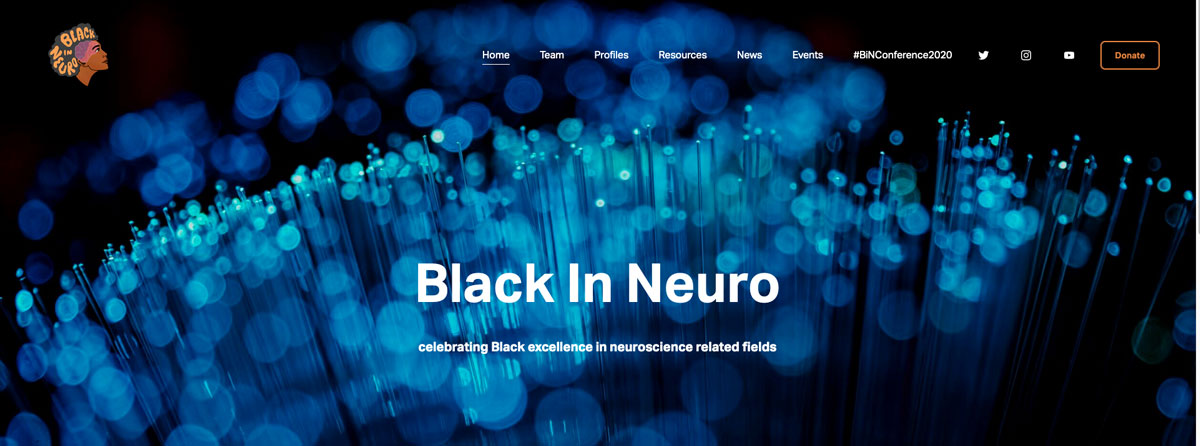 Black in Neuro website screenshot