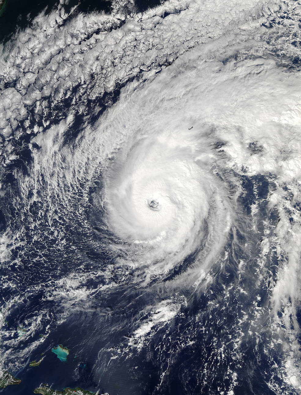 Hurricane Nicole bears down on Bermuda on Oct. 12, 2016. Credit: NASA Goddard MODIS Rapid Response Team