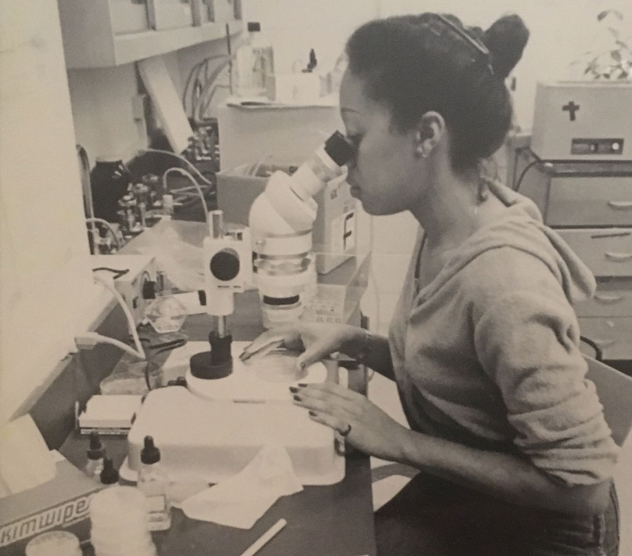Patrice Yarbough at the University of Houston in 1979, the year before she attended the MBL Physiology course. Photo courtesy of Patrice Yarbough