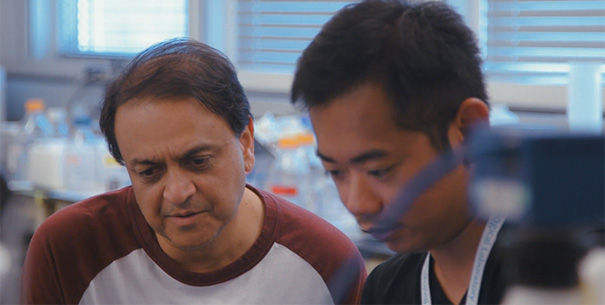 Nipam Patel and student