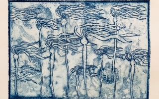 Print of kelp forest by Brooke Weigel