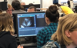 Image processing lab during AQLM 2019 in Woods Hole. Credit: Rebecca Adikes