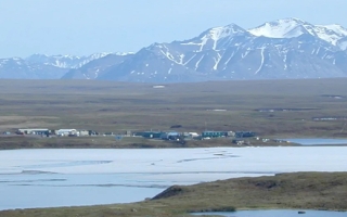 In the arctic, microbial activity in previously frozen but now-thawing soil could release large amounts of carbon to the atmosphere, creating a feedback loop with global warming.This is Toolik Field Station in Alaska, site of the MBL-directed Long-Term Ecological Research project for the National Science Foundation.