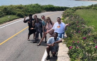 1000 SPINES alum Senegal Alfred Mabry and part of 2022 SPINES class in Woods Hole Photo courtesy Senegal Alfre