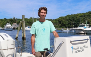 A man on a boat