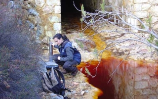 Linda Amaral Zettler works at the Rio Tinto river in 2005.