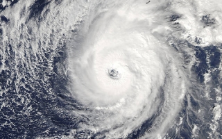 Hurricane Nicole bears down on Bermuda on Oct. 12, 2016.