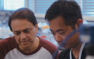 Nipam Patel and student