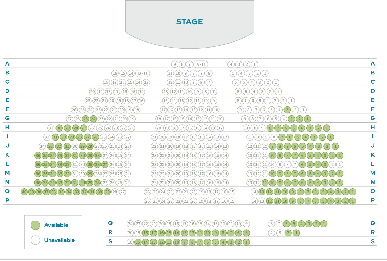 Cornelia Clapp Auditorium seating chart