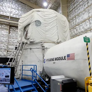 The module Will Daniels and his crew are living in for 45 days. Credit: William Daniels. 