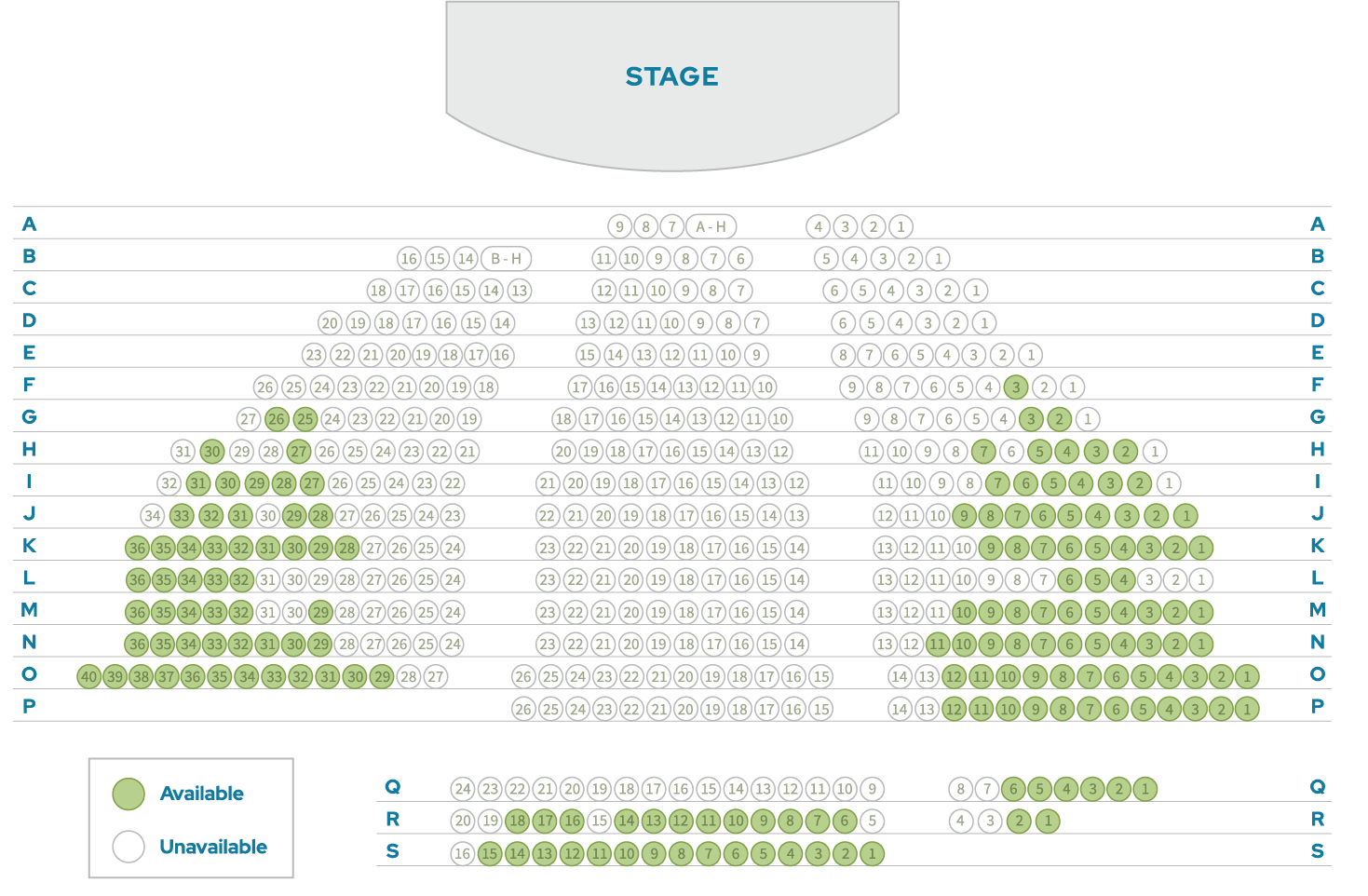Cornelia Clapp Auditorium seating chart