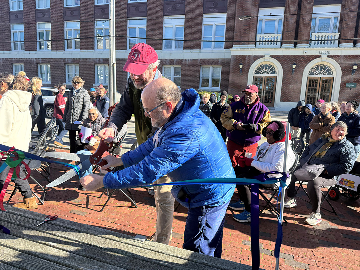 David Mark Welch and Matthew Person cut the ribbon at the ceremony.