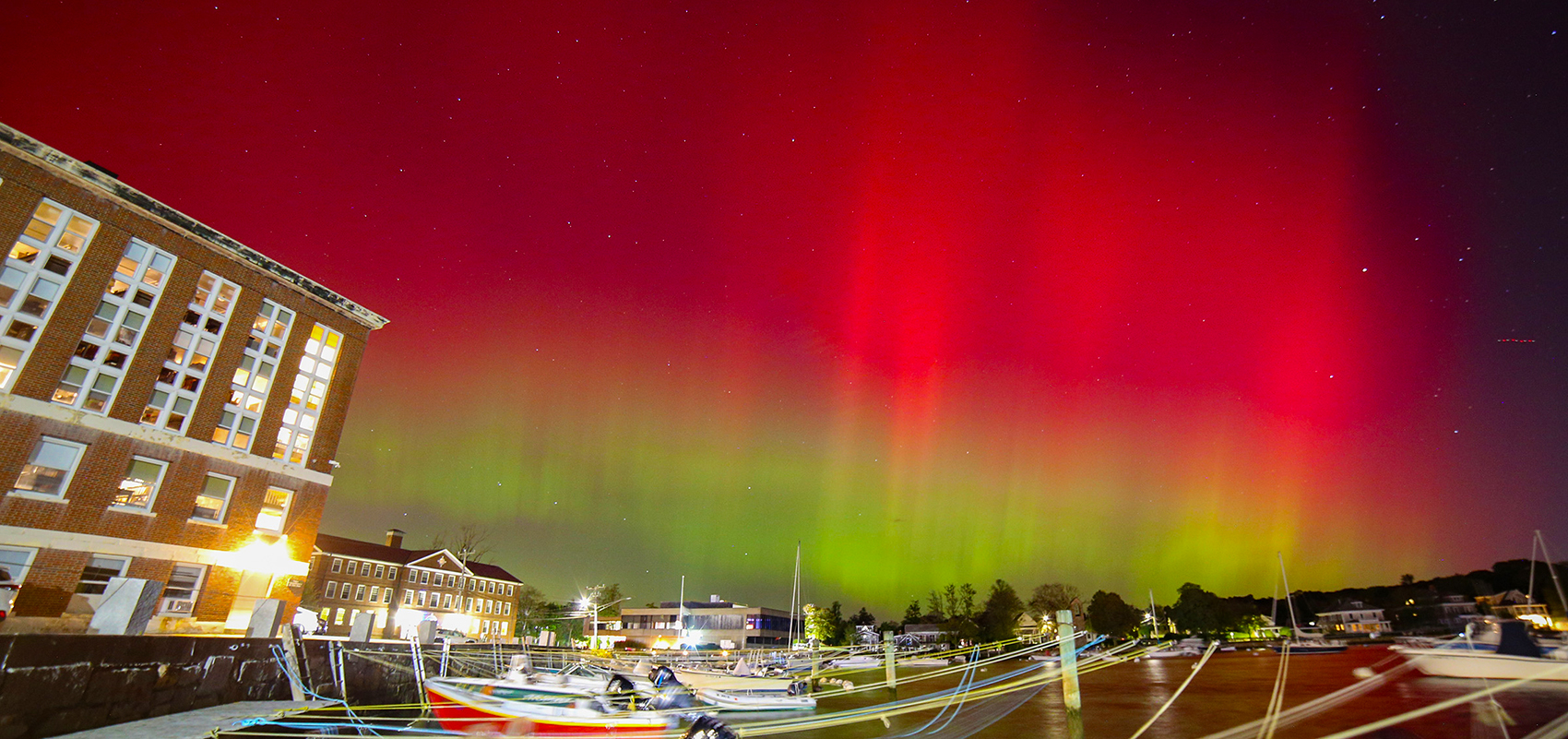 Aurora over Eel Pond.