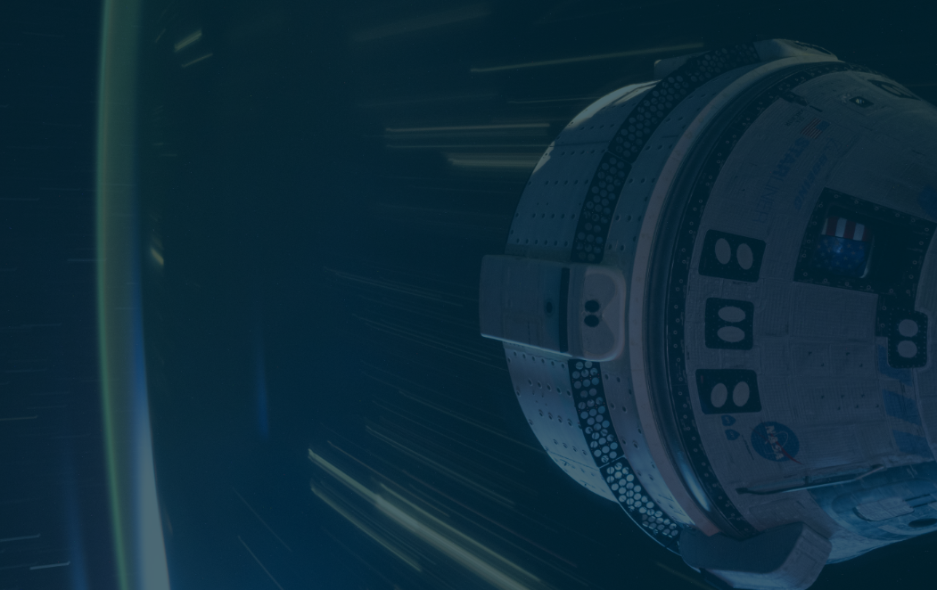 Boeing's Starliner docked at the International Space Station during Crew Flight Test in July 2024. 