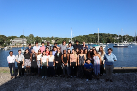 31 undergraduates present their research to the MBL community at the end of the summer. Credit: Nora Bradford