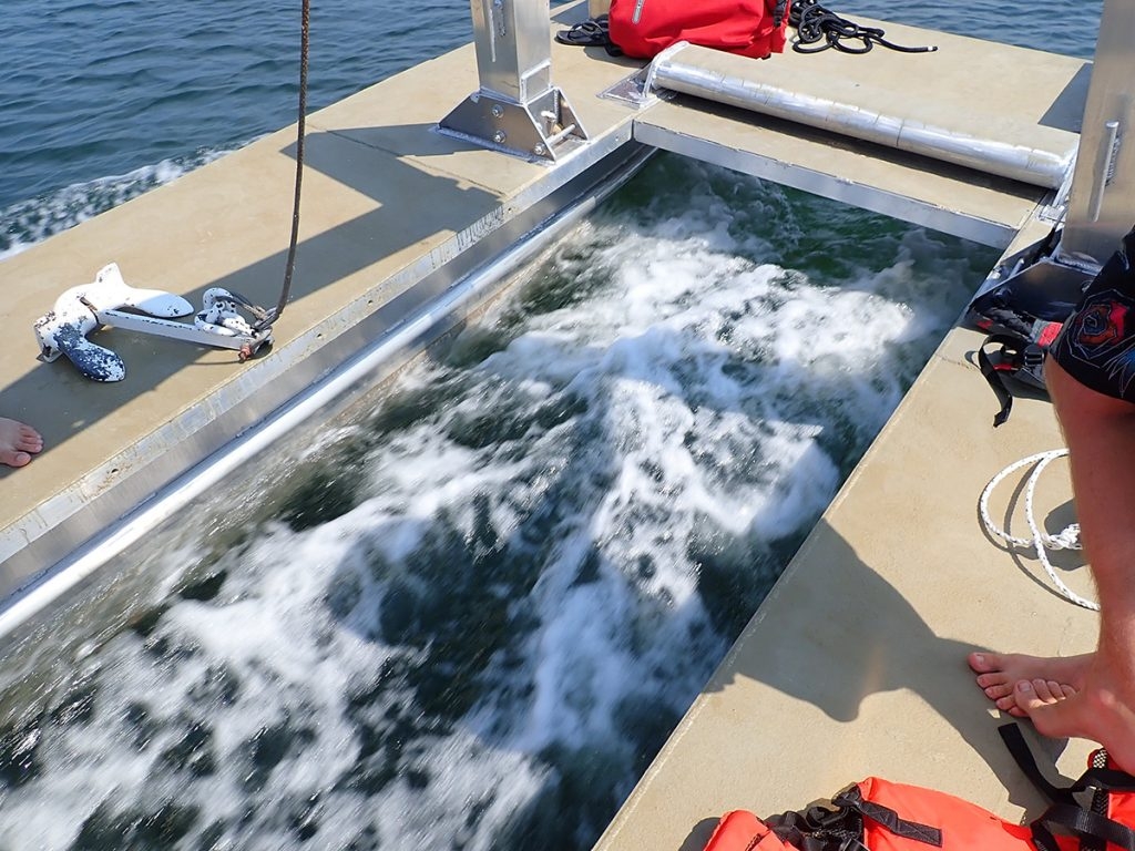 open deck on research vessel